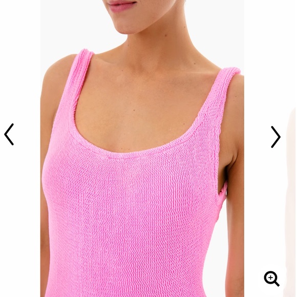 NWT HUNZA G Bubble Gum Classic Square Neck One Piece - Picture 7 of 15